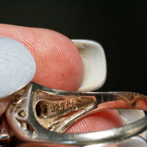 CII Thailand Sterling Silver Garnet Cluster QVC Diamond Shape Ring - Picture 8 of 8